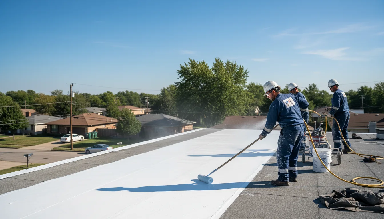 Commercial roof coating in Winn, MI near me